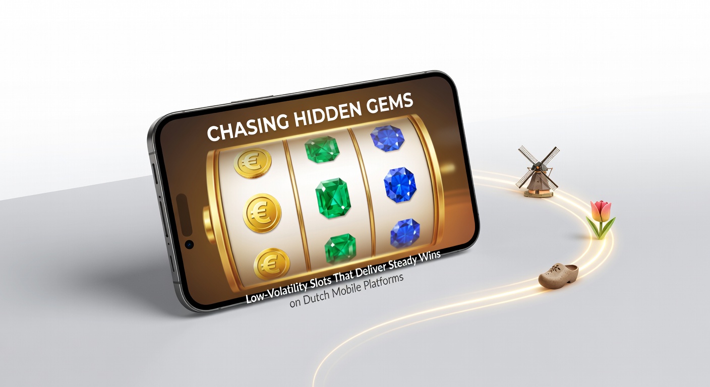 Mobiel scherm met een laagvolatiliteit slotspel dat frequente kleine winsten toont op een Nederlands casino platform