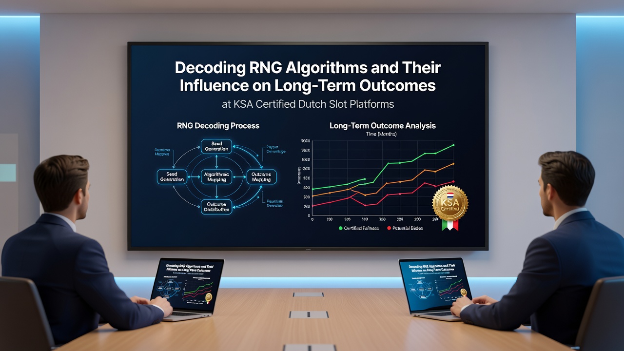 Grafiek die RNG-uitkomsten en RTP-percentages over lange termijn weergeeft bij Nederlandse slots