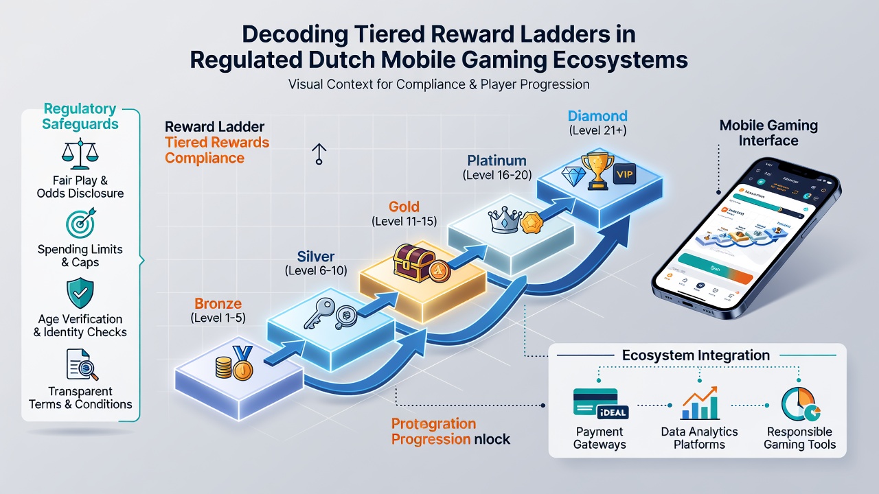 Detailopname van een mobiele app met tiered reward progressie indicatoren