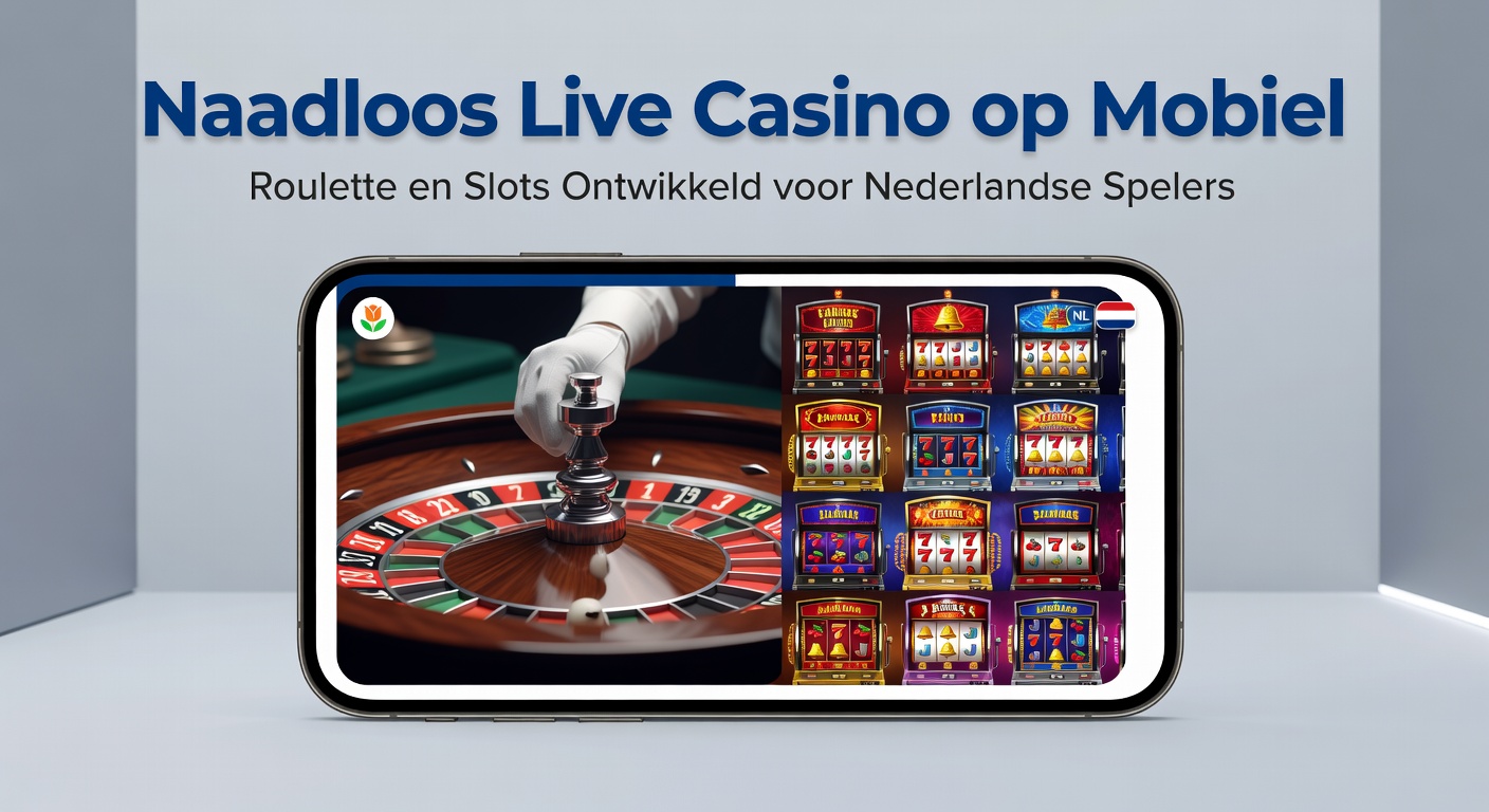 Dynamische slots en live roulette op mobiel scherm, met Nederlandse vlag en KSA-logo zichtbaar voor lokale relevantie