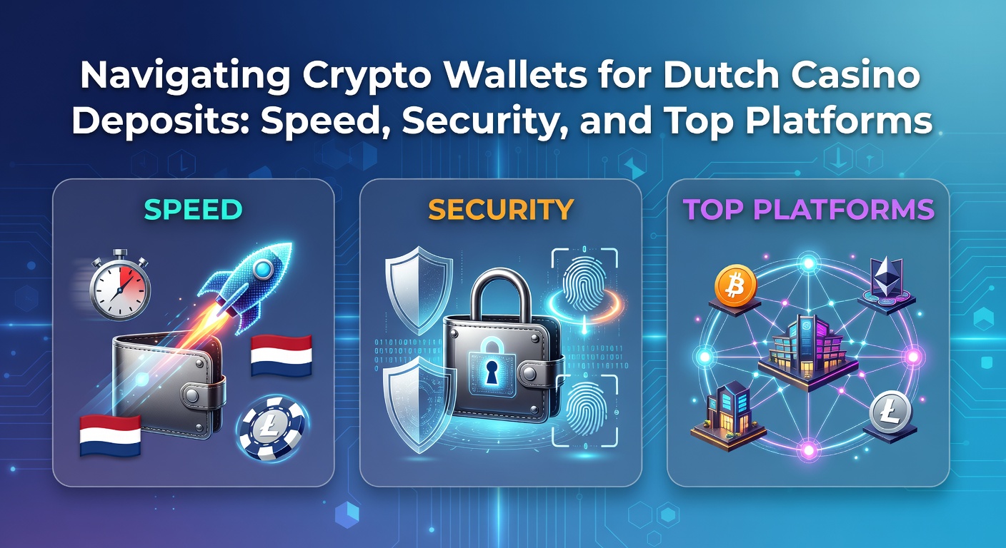 Overzicht van populaire crypto-portemonnees en casino-transacties met blockchain-symbolen op een Nederlandse vlag-achtergrond