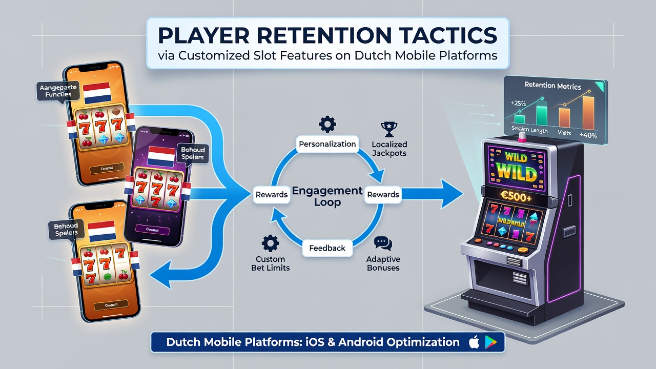 Mobiele slotinterface met gepersonaliseerde functies op een Nederlands platform