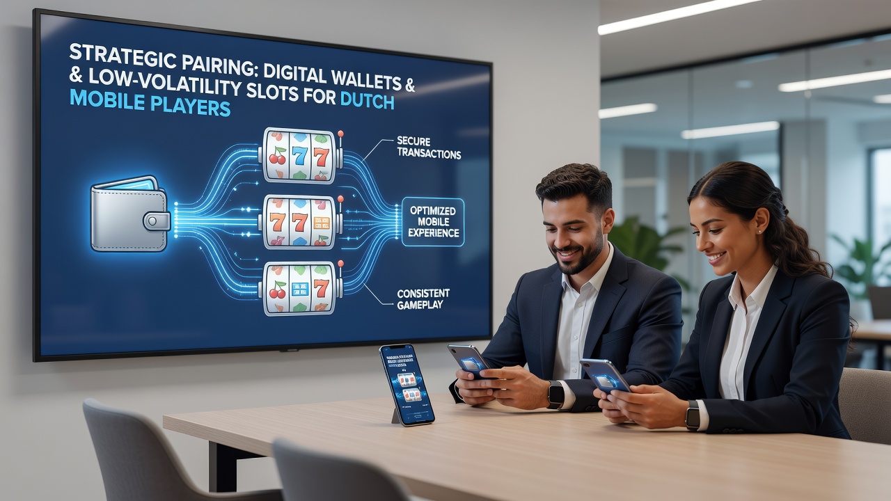 Mobiele interface met digitale wallet integratie en laagvolatiliteit slot gameplay
