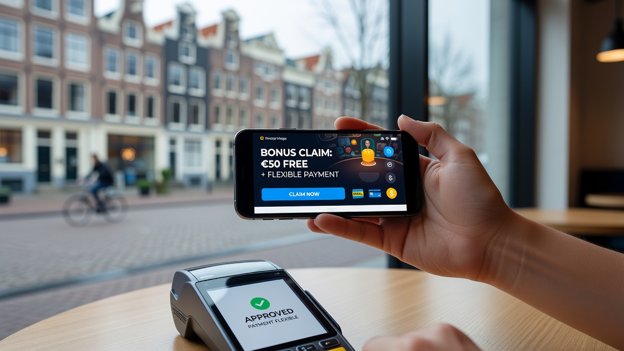 Mobiele interface van een KSA-gereguleerd casino met betalingsopties en bonusclaims zichtbaar op een smartphone